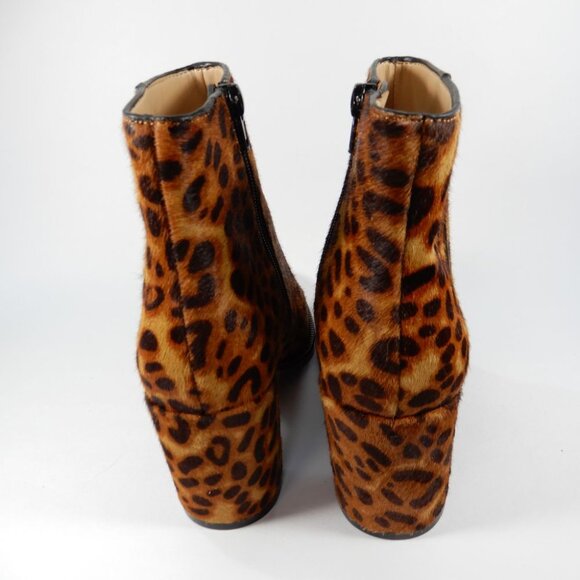 Steve Madden Jozie Bootie Size 7 Genuine Calf Hair Leather Leopard NEW $140 - Picture 6 of 12